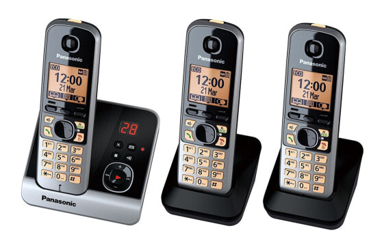 Panasonic KX-TG6723GB - DECT telephone - Speakerphone - 100 entries - Caller ID - Black