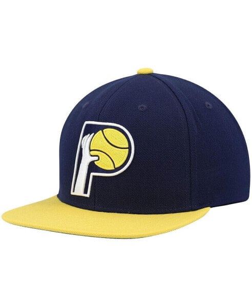 Men's Navy and Gold Indiana Pacers Hardwood Classics Team Two-Tone 2.0 Snapback Hat