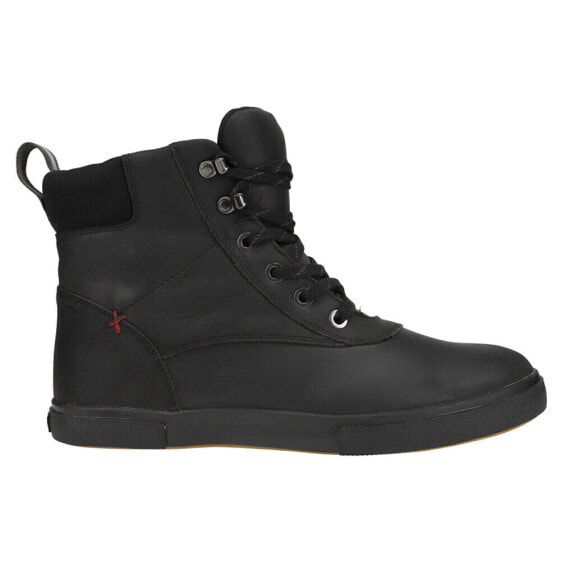 Мужские кожаные ботинки Xtratuf Leather Ankle Deck Lace Up черного цвета
