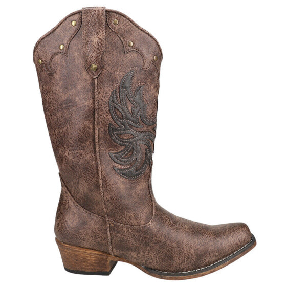 Roper Amelia Tall Snip Toe Cowboy Womens Brown Casual Boots 09-021-1566-2706