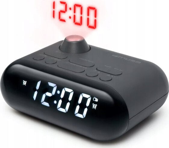 Radiobudzik Muse Muse M-179 P Clock Radio With Projection, Black | Muse