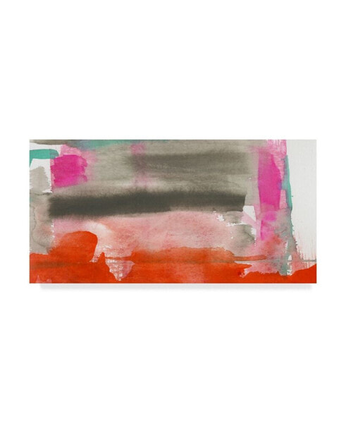 Jennifer Goldberger Red, Pink and Grey III Canvas Art - 15" x 20"