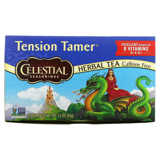 Herbal Tea, Tension Tamer, Caffeine Free, 20 Tea Bags, 1.5 oz (43 g)