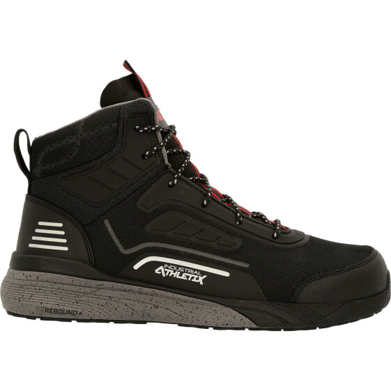 Rocky Industrial Athletix Hi-Top Composite Toe Mens Black Leather Work Boots