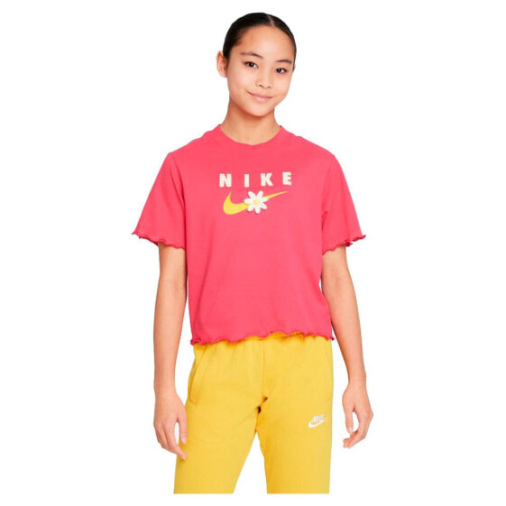 NIKE Sportswear nergy Boxy Frilly short sleeve T-shirt