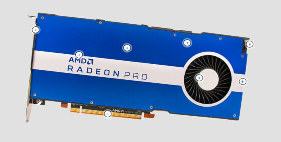 AMD Pro W5500 - Radeon Pro W5500 - 8 GB - GDDR6 - 128 bit - PCI Express x16 4.0 - Графическая карта