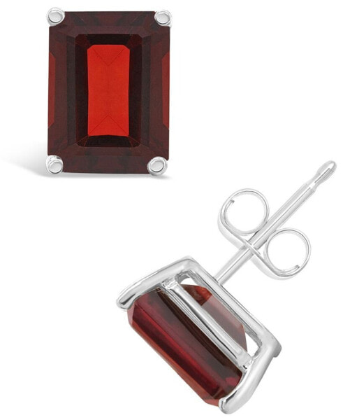 Garnet (3-7/8 ct. t.w.) Stud Earrings in 14K Yellow Gold or 14K White Gold