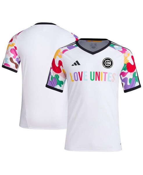 Men's White Chicago Fire 2023 Pride Pre-Match Top