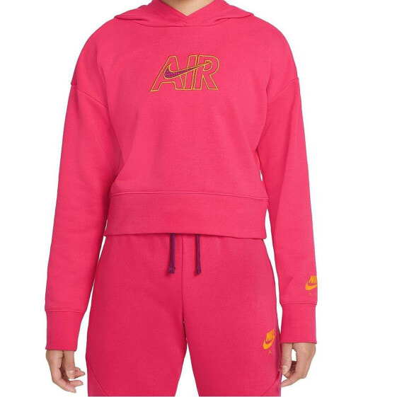 Розовая толстовка для девочек CROP HOODIE Nike DM8372 666