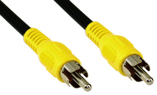 InLine Video cable - 1x RCA M/M - yellow plugs - 0.5m