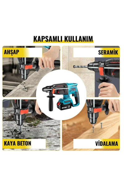 Şarjlı 88v max 5ah Kömürsüz Professional Kırıcı Delici Hilti E150