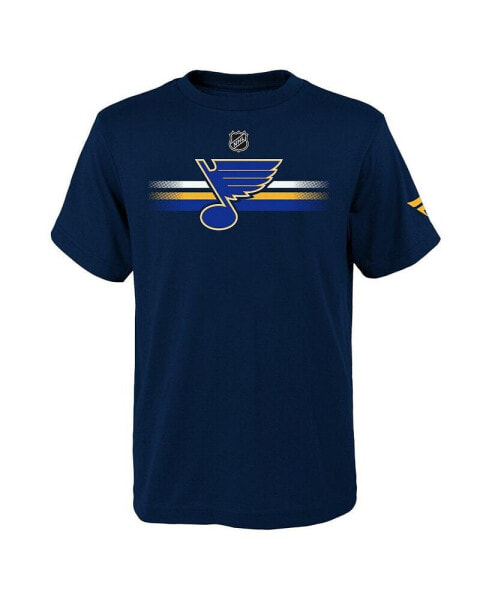 Big Boys Fanatics Branded Navy St. Louis Blues Authentic Pro Logo T-shirt
