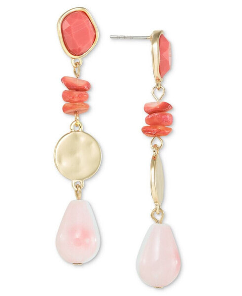 Stone & Bead Linear Drop Earrings, Created for Macy's