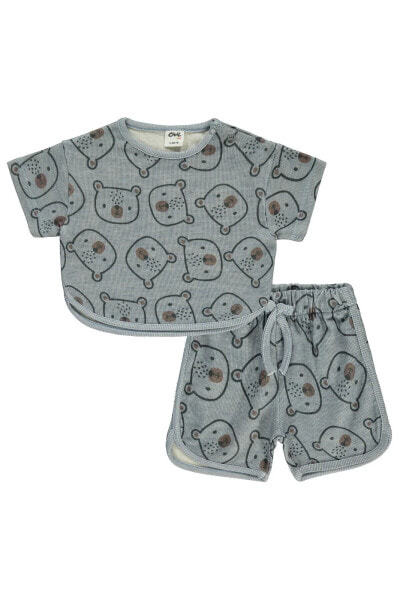 Комплект Civil Baby для мальчиков Erkek Bebek с шортами 6-18 месяцев, голубой