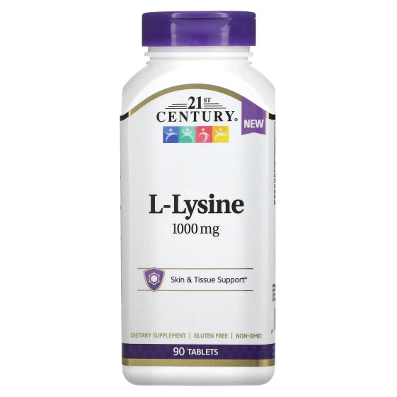 Витаминный препарат L-Lysine 21st Century 1,000 мг, 90 таблеток