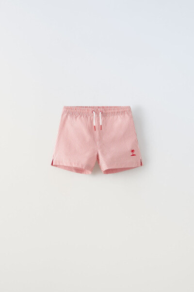 6-14 years/ swim shorts with embroidered stripes