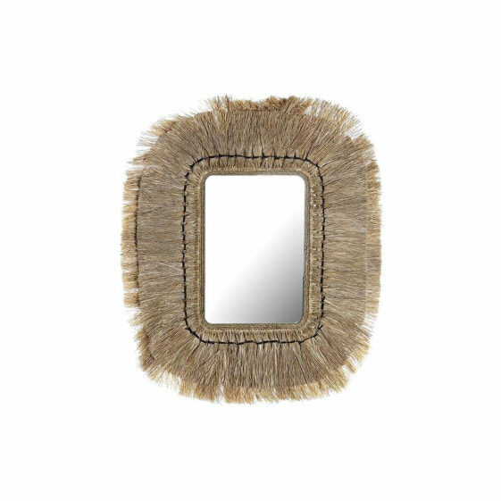 Настенное зеркало DKD Home Decor Стеклянный Натуральный джут (50 x 2 x 60 cm)