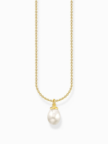 Thomas Sabo KE2238-430-14-L45V Gold-plated chain w. pearl pendant