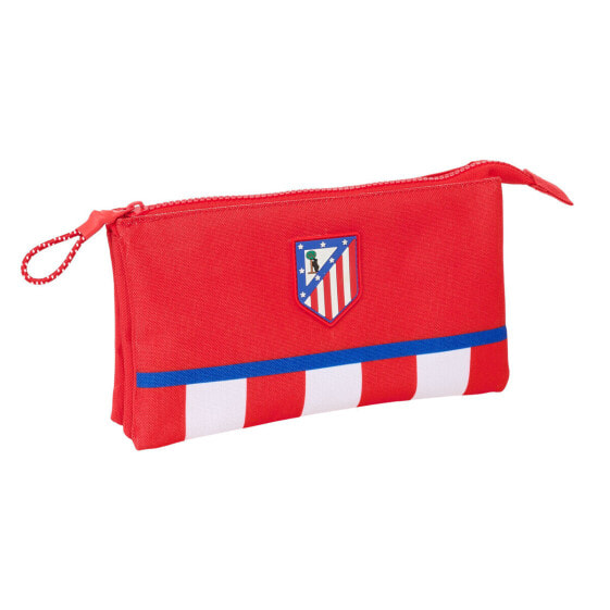 Тройной пенал Atlético Madrid Красный 22 x 12 x 3 cm