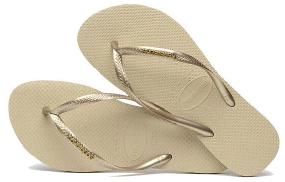 Сланцы Havaianas Slim Logo Metallic Golden