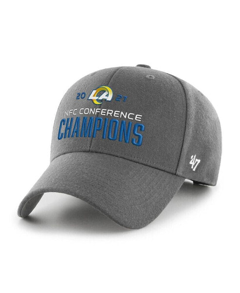 Men's Charcoal Los Angeles Rams 2021 NFC Champions MVP Adjustable Hat