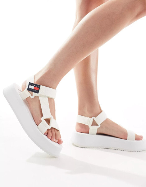 Tommy Jeans Eva sandals in white