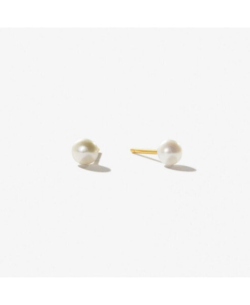 Cерьги Ana Luisa Pearl Stud  - Mini Organic Pearl