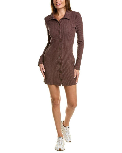 Project Social T Charlize Rib Shirtdress Women's Brown Xs