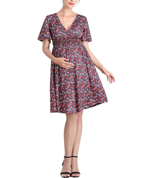 Maternity Evin V-Neck Nursing Dress