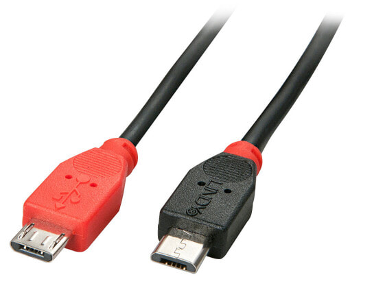 Lindy USB 2.0 Cable Micro-B/ Micro-B OTG - 2m - 2 m - Micro-USB B - Micro-USB B - USB 2.0 - Male/Male - Black