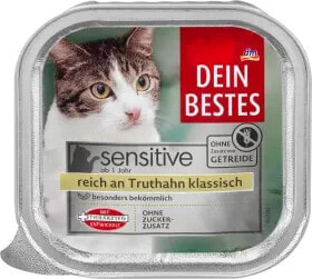 Nassfutter Katze sensitive mit Truthahn, 100 g