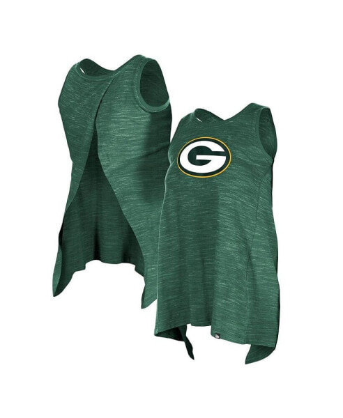 Women's Green Green Bay Packers Plus Size Space Dye Active Tank Top