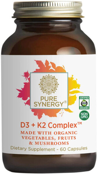 Pure Synergy Vitamin D3 + K2 Complex Комплекс витаминов D-3 и К-2 60 капсул
