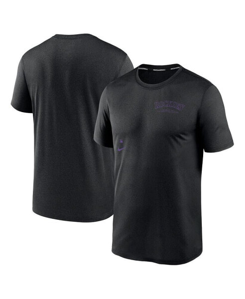 Men's Black Colorado Rockies Authentic Collection Early Work Tri-Blend Performance T-Shirt