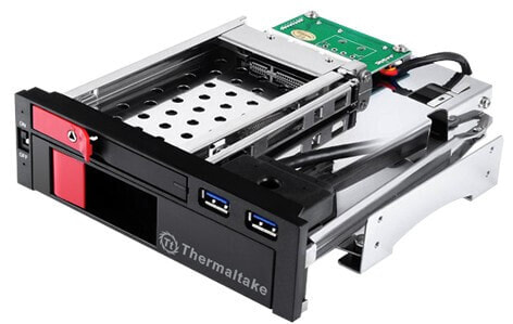 Thermaltake ST0026Z - 2.5/3.5" - Bezel panel - Serial ATA - Black - Red - SATA,USB