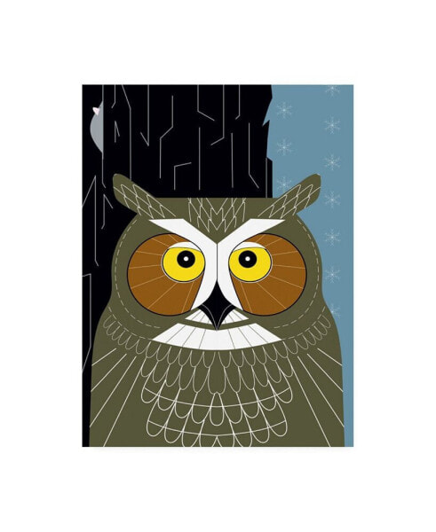 Marie Sansone Great Horned Owl Dark Tree Canvas Art - 20" x 25"