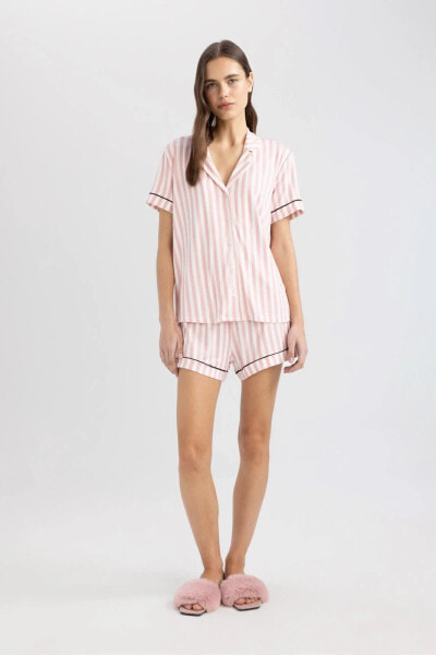 Пижама defacto Fall in Love Striped Shorts PJ