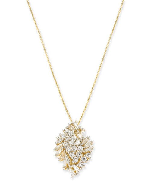 Wrapped in Love diamond Cluster Pendant Necklace (1 ct. t.w.) in 14k Gold, Created for Macy's