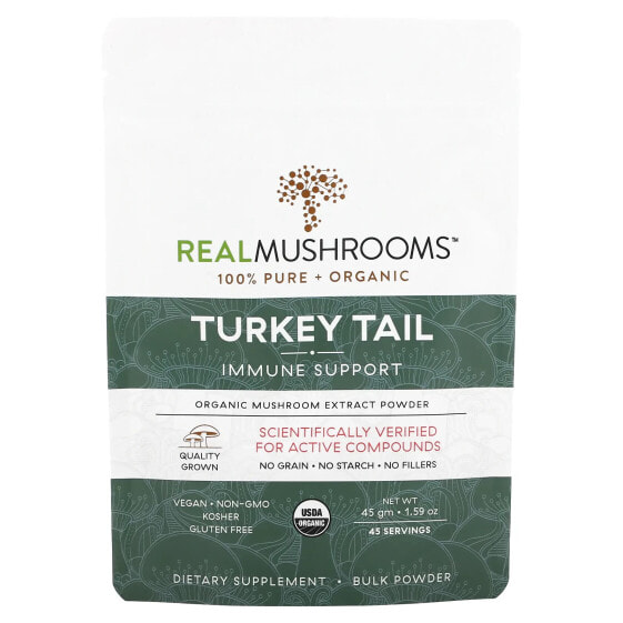 Turkey Tail, Organic Mushroom Extract Powder, 1.59 oz (45 gm)