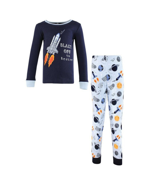 Toddler Boys Cotton Pajama Set, Space