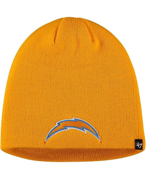 Men's Gold Los Angeles Chargers Secondary Logo Knit Beanie