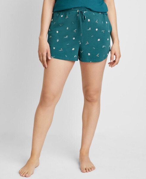 Women's Printed Knit Sleep Shorts XS-3X, Created for Macy's