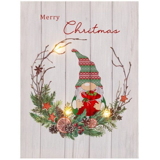 Картина Рождество Цветной Деревянный Холст Shico 30 x 40 x 1,8 см.