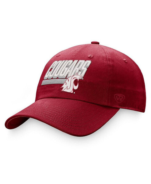 Men's Crimson Washington State Cougars Slice Adjustable Hat