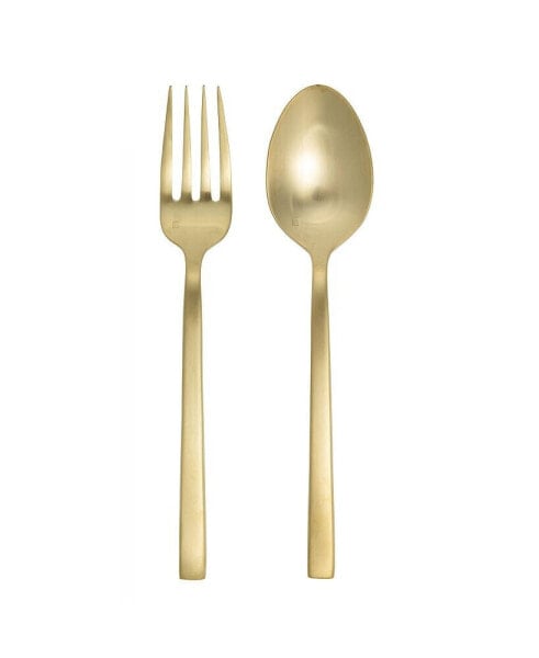 Arezzo Brushed Gold 2pc Serving Set