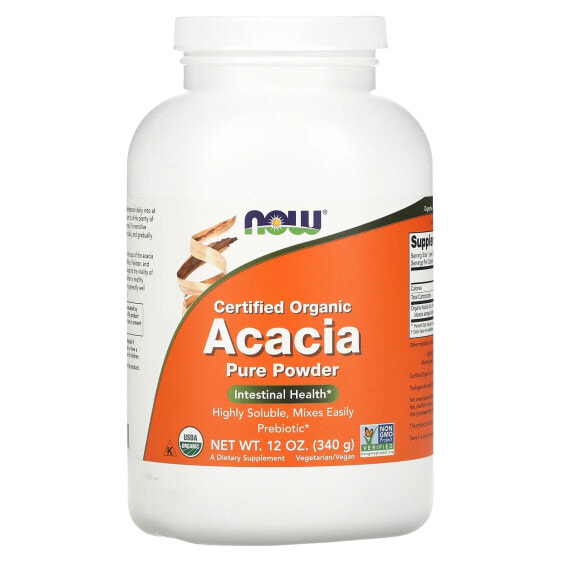 БАД органический клетчатка Acacia Pure Powder NOW 340 гений