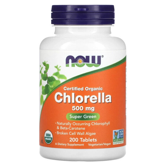 Certified Organic Chlorella, 3,000 mg, 200 Tablets (500 mg Per Tablet)