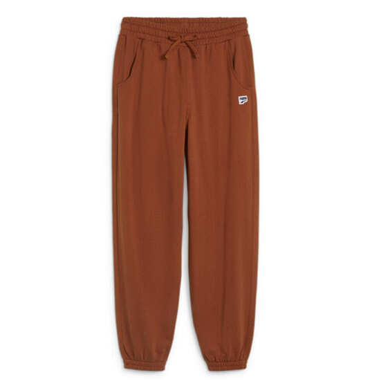 Puma Downtown Relaxed Sweatpants Womens Brown Casual Athletic Bottoms 62436581