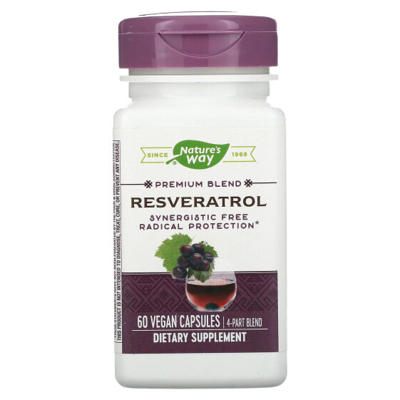 Premium Blend, Resveratrol, 60 Vegan Capsules