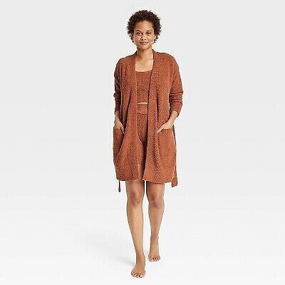 Women's Cozy Yarn Robe - Stars Above Brown M/L